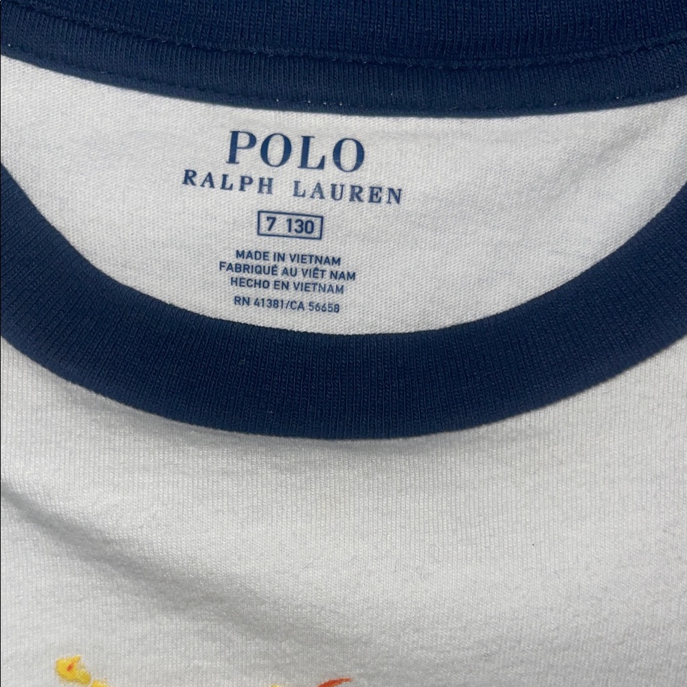 Ralph Lauren Kids White Tee with Bear Graphic - Picture 6 of 6
